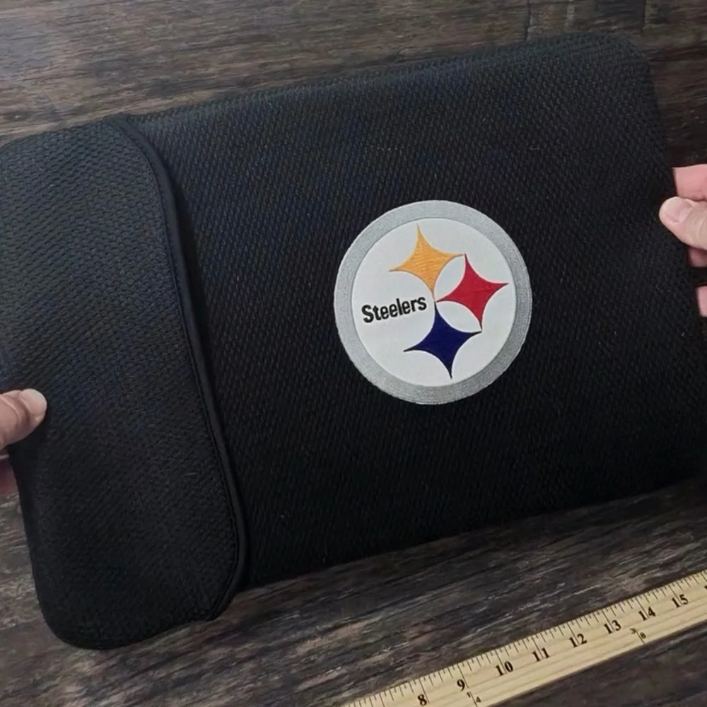 Pittsburgh Steelers Black Laptop Sleeve Case Steelers Logo